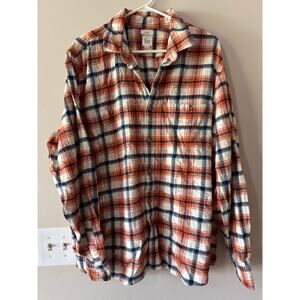 Gap Orange Plaid Button Up XXL